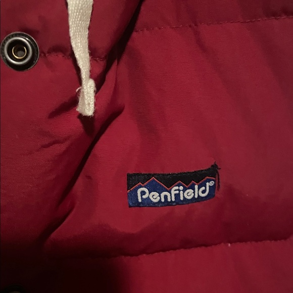 Penfield x Madewell Women's Lucedale Down Puffer Hooded Vest  Red Size Medium - Picture 4 of 7